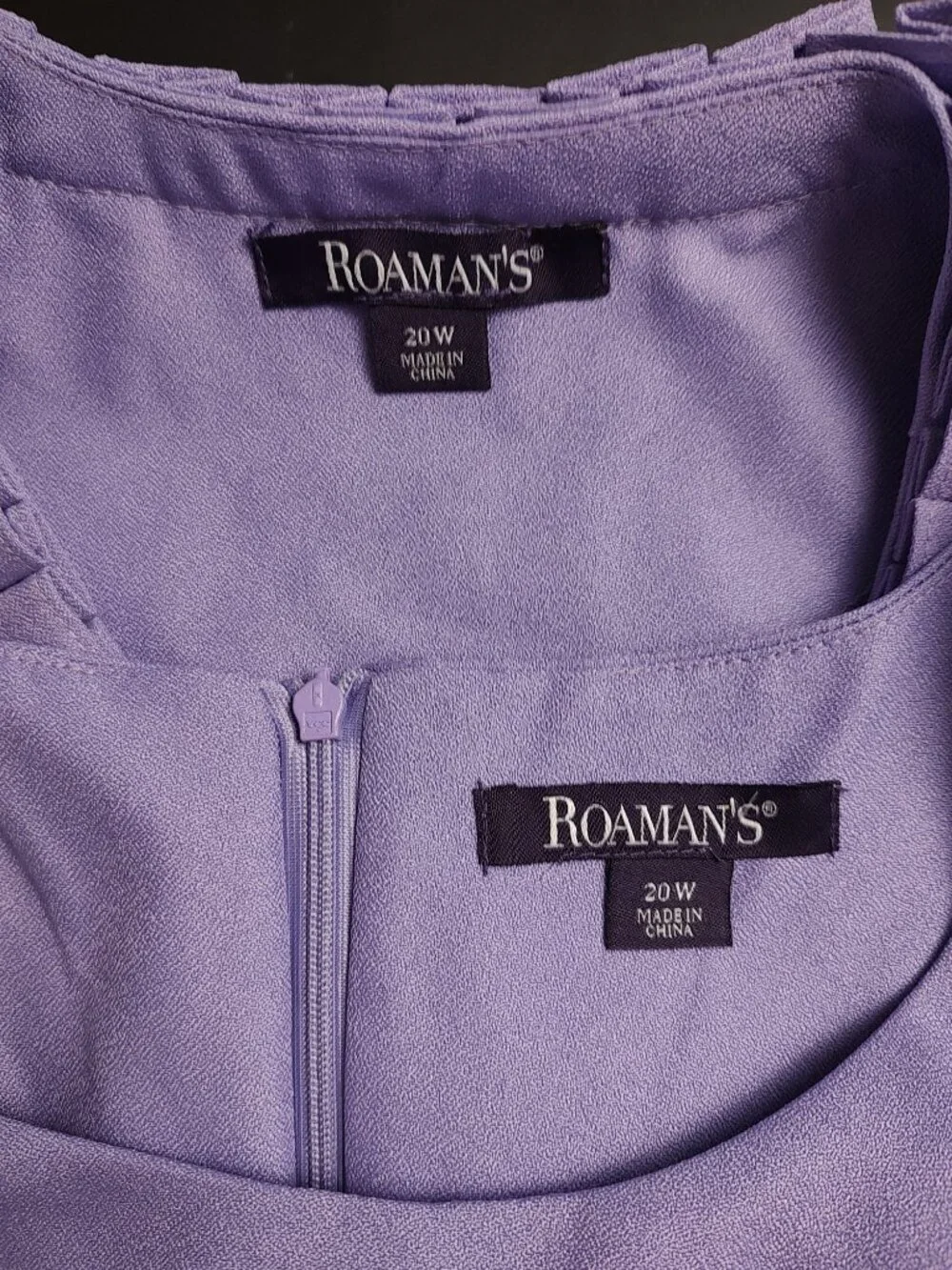 Roaman’s Lavender 2 Piece Dress & Jacket Set Women’s Plus Size 20W